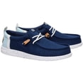 thumbnail image 2 of HEYDUDE Mens Wally Craft Linen Slip-On Loafers Navy Blazer/Multi, 11, 2 of 6