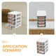 thumbnail image 5 of Organizador de cajones de plástico transparente multifuncional para escritorio de oficina, apilable, para papelería, maquillaje, artículos pequeños., 5 of 8