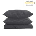 thumbnail image 2 of JML Dark Gray Chevron Microfiber Quilt, Queen - Breathable, 2 of 5