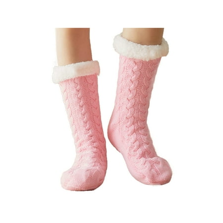 

Women Non-Slip Thicken Kint Indoor Warm Casual Sleeping Slipper Bed Carpet Socks
