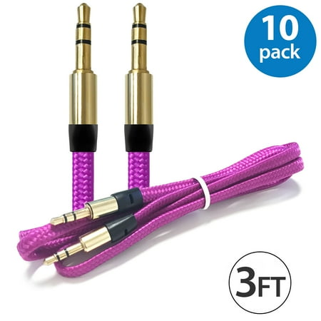 10x Afflux 3.5mm AUX AUXILIARY Cable Male Male Stereo Audio Cord For Android Samsung iPhone iPad iPod PC Computer Laptop Tablet Speaker Home Car System Handheld Game Headset High Quality Hot (Top Ten Best Speakers)