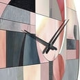 thumbnail image 3 of Designart "Transcendent Angles in Pink I" Abstract Shapes Oversized Wall Clock, 3 of 5