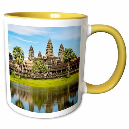 3drose, the Famous Angkor Wat, Angkor, Cambodia, 11oz Two-tone Yellow Mug
