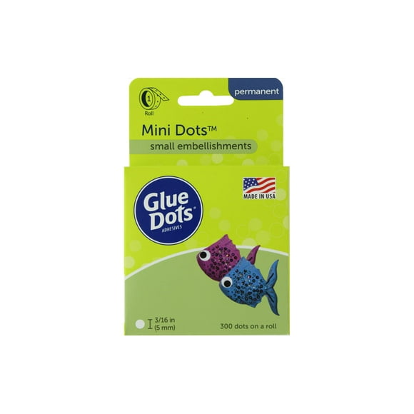 Glue Dots Mini 3/16" Boîte Claire 300pc