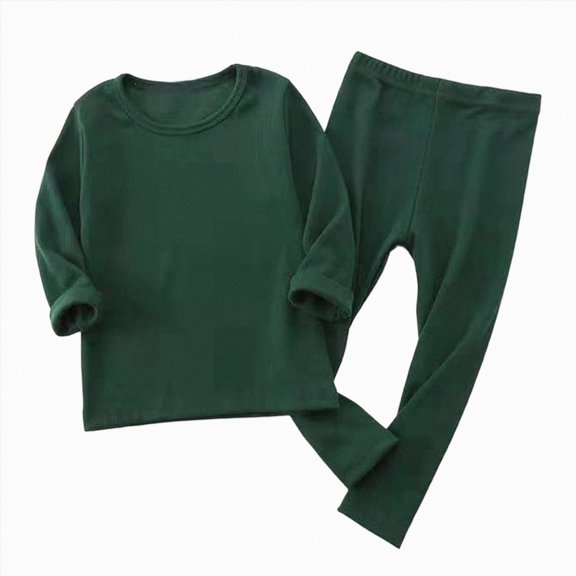 HFHAPW Boys Girls Pajamas Little Toddler Boys Girls Long Sleeves and Pants Pajamas 2-Piece Pjs Set Kids Sleepwear