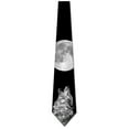 thumbnail image 3 of Animal Ties Mens Howling Wolf Necktie by Three Rooker, 3 of 3