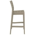 thumbnail image 3 of Home Square 29.5" Outdoor Bar Stool in Taupe - Set of 2, 3 of 9