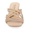 thumbnail image 6 of Journee Womens Baylen Braided Strap Slip On Wedge Sandals, 6 of 8