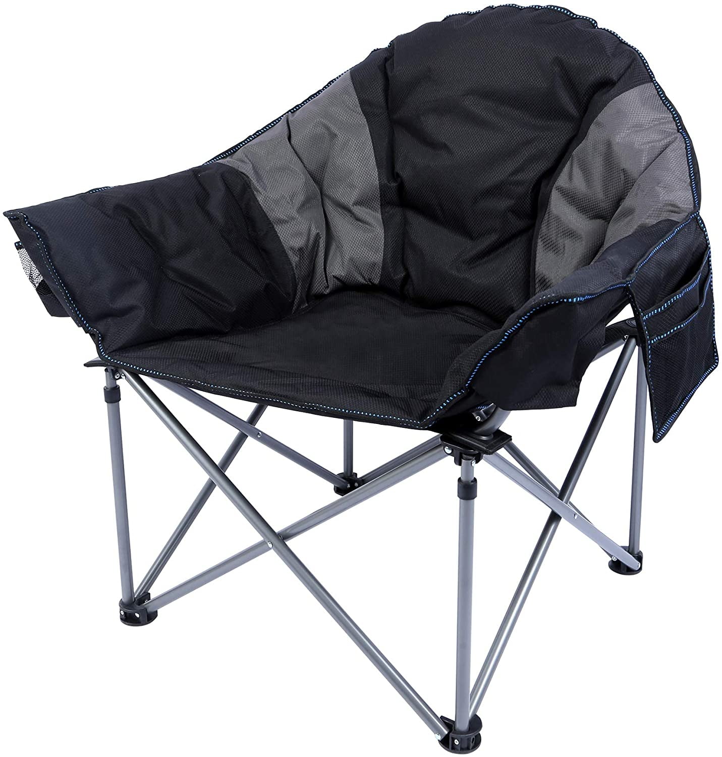 REDCAMP Folding Saucer Chairs for Adults, Comfy Cotton Dorm Chair for