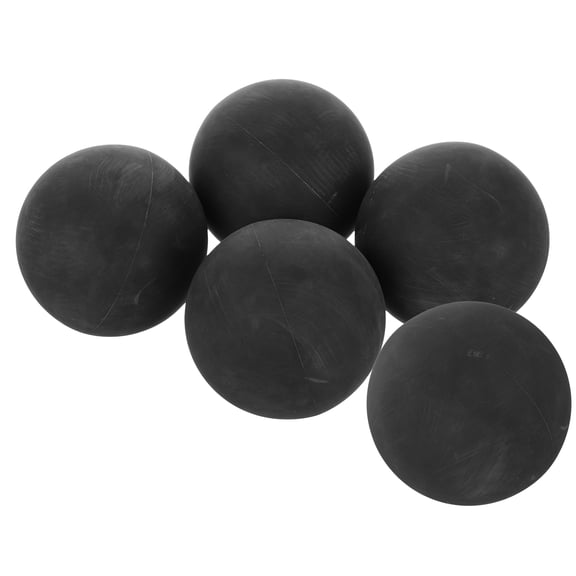 FOMIYES 5pcs Black Rubber Ball for Training and Reaction Practice