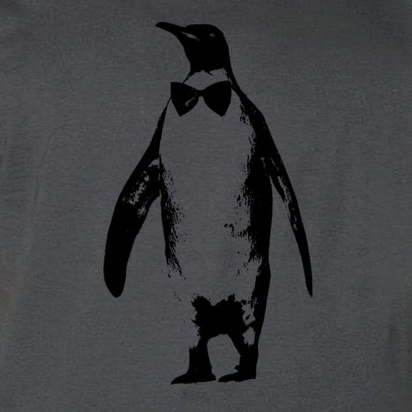 T-shirt Premium pour Hommes Penguin Portant un Nœud Papillon