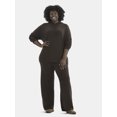 thumbnail image 2 of Time and Tru Women's and Women’s Plus Sweater Hoodie and Pants Set, Sizes XS-4X, 2 of 5