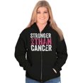thumbnail image 5 of Stronger Than Breast Cancer Warrior Zip Hoodie Sweatshirt Women Brisco Brands S, 5 of 6