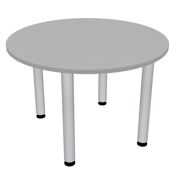 46" Round Conference Room Table With Metal Post Legs Harmony Series