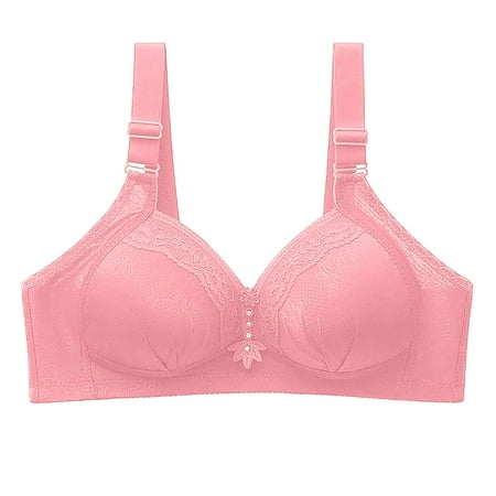 

LWZWM Summer Sexy Push Up Bras Women Everyday Bra Breathable Gathered No Underwire Bra Daily Bra Gym Bras Girls Bra Pink XXXL