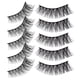 thumbnail image 2 of 5 pares de pestañas postizas naturales gruesas, pestañas hechas a mano, accesorios de maquillaje para mujer, 2 of 4