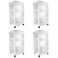 thumbnail image 1 of Sterilite 3 Drawer Storage Cart, Plastic Rolling Organizer with Wheels, 4 Pack, 1 of 6