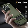 thumbnail image 4 of ELEHOLD for iPhone 11, Rugged Shockproof Hard PC Case,With Built-in Foldable Invisible Kickstand Heavy Duty Case Cover, armygreen, 4 of 7