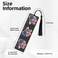 thumbnail image 3 of Kdxio Largemouth Bass Fish in USA Print Metal Tassel Bookmarks,Perfect Gift for Art Lovers and Bookworms Metal Bookmarks for Women, 3 of 8