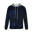 thumbnail image 5 of M-4X Plus Size Mens Big & Tall Hoodies Fleece Lined Sweatshirts with Pocket Pullover Long Sleeve Plaid Printed Thermal Warm Streetwear Hoodie Tops, 5 of 5