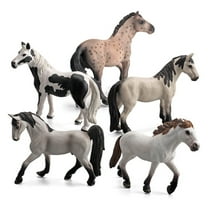 5 Pcs Horse Club Animal Figurine Horse Toys for Girls & Boys Knapostu Camargo Mare Farm House Kids Present
