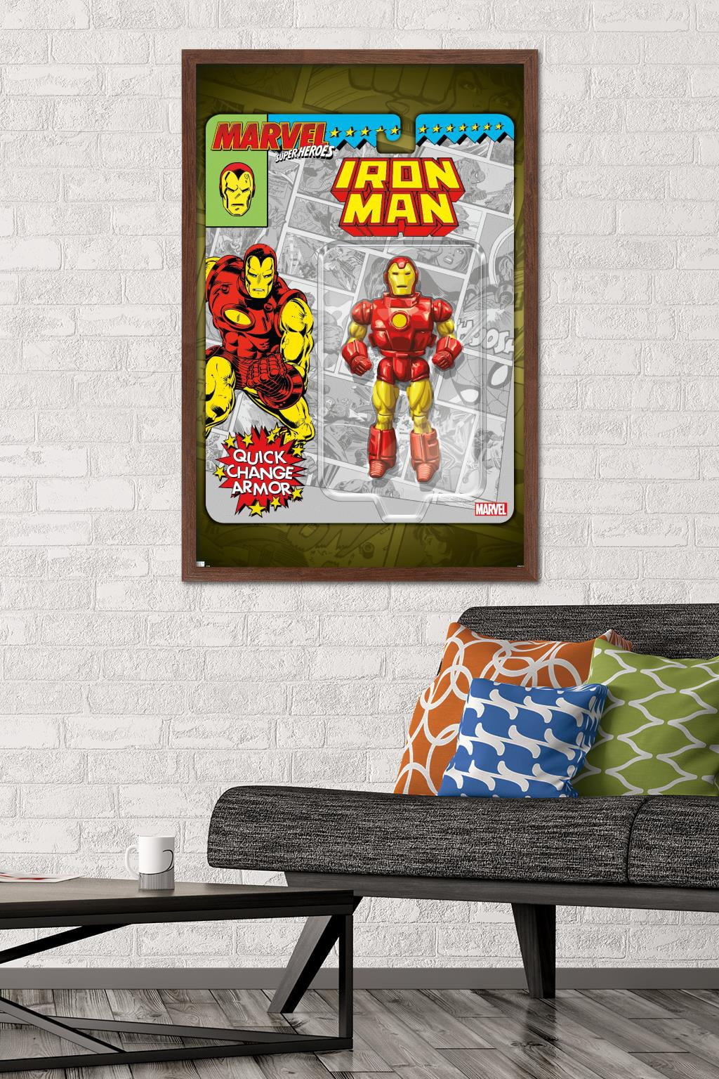 Marvel Toy Vault - Iron Man Wall Poster, 22.375" x 34" Framed