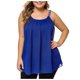 thumbnail image 2 of Camiseta sin mangas con tirantes de encaje y pliegues de gasa lisa para mujer, tallas grandes - Sin mangas, cuello redondo, poliéster/gasa, ropa de playa para el verano, 1 pieza, 2 of 5