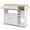 White, variant on Gymax Kitchen Island Cart w/ Drop-Leaf & Power Outlet Microwave Shelf Wine Rack Drawer White