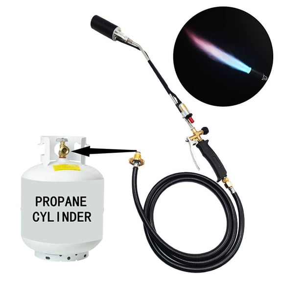 Propane Torch Weed Burner Kit, 1,900,000 BTU Heavy Duty Garden Torch with 6.5FT Hose, Self-Igniting Flame Weeder for Weed Removal and Snow Melting