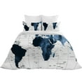 thumbnail image 2 of Bedding Cover Set Home Bedclothes 3D Map Printed Vintage Duvet Cover Sets,California King(98"x104"), 2 of 5