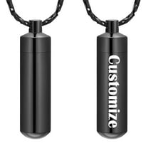 Cremation Jewelry for Ashes Pendant Urn Necklace Cylinder with Vial Keepsake Ashes Memorial Jewelry
