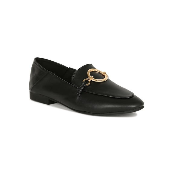 Women Almond Toe Horsebit Slip-on Loafer Flats 19229