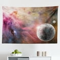 thumbnail image 1 of Outer Space Tapestry, Rocket Taking Off on Mission Spaceman Planet Gazing Endeavour Power Print, Fabric Wall Hanging Decor for Bedroom Living Room Dorm, 2 Sizes, White Blue Brown, by Ambesonne, 1 of 1