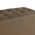 thumbnail image 2 of Classic Canvas Upholstered Bench with Button Tufting, Brown, 2 of 2