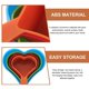 thumbnail image 2 of 4 pcs Heart Shape Plastic Measuring Spoons Cooking Heart Measuring Spoons for Home, 2 of 3