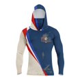 thumbnail image 2 of Domuza Upf 50+ Fishing Shirts Men's American Flag Pattern Long Sleeve Sun Protection Hoodie 2026 New Outdoor Hiking Running Rash Guard Tops Sky Blue XXL, 2 of 4