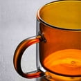 thumbnail image 3 of (Pink) Double Layer Glass Water Glass Color Clear Mug With Handle Coffee Mug, 3 of 14