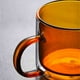 thumbnail image 3 of Taza de vidrio aislante de doble pared, colorida y transparente, con asa, para café., 3 of 14