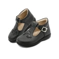 thumbnail image 1 of Zapato Escolar Dogi para Niña Ajuste T Piel Negro 21, 1 of 6