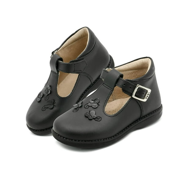 Zapato Dogi Escolar Para Niña Ajuste T Piel Elegantes Negro negro 15