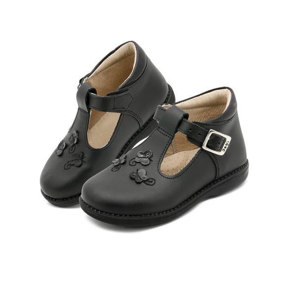 Zapato Dogi Escolar Para Niña Ajuste T Piel Elegantes Negro negro 21.5