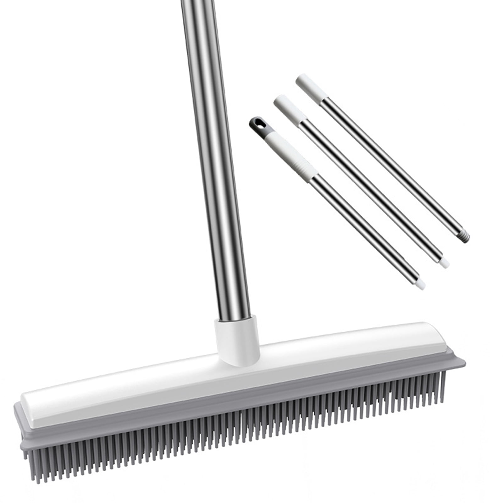 Long Handle Pet Hair Carpet Sweeper and Floor Scraper Brush Removes Dog and Cat Fur From Carpets and Hard Floors No Electricity Needed Ergonomic Design for Spring Shedding Cleanup