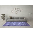 thumbnail image 3 of Ahgly Company Machine Washable Indoor Rectangle Persian Blue Traditional Area Rugs, 5' x 7', 3 of 4
