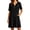 Black-V Neck-Short Sleeve, variant on Dresses For Women Summer Sleeveless Embroidered Mini Dress Casual Loose-fitting V Neck Tank Dresses Button-up Short Dress With Pockets