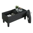 thumbnail image 4 of Convenience Concepts Designs4Comfort Brentwood Storage Ottoman with Reversible Trays, Dark Charcoal Gray Fabric, 4 of 10