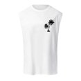 thumbnail image 1 of Summer Fashion Men's Vest Coconut Pattern Shoulder Design Minimalist Style Sleeveless Top, 1 of 6