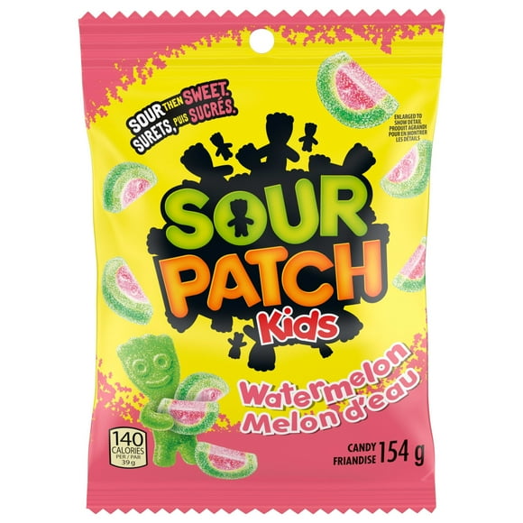 Sour Patch Kids Watermelon Candy, Sour Candy, Gummy Candy, 154 g