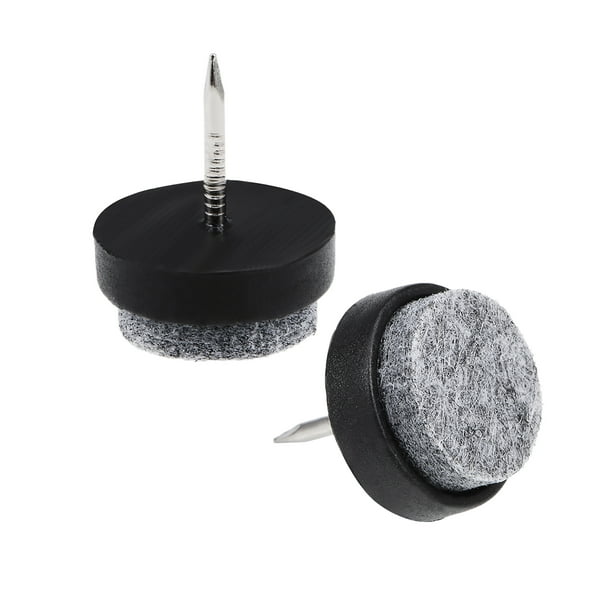 Almohadillas de fieltro para muebles, protectores de patas de silla y mesa, 20 mm de diámetro, negras, 26 piezas