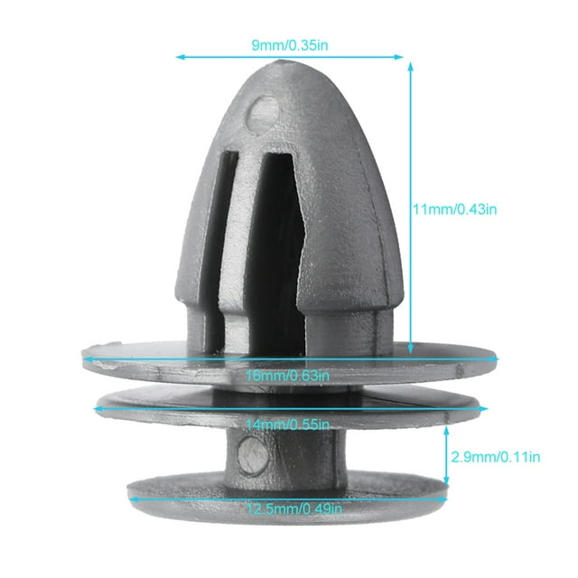 Bumper Rivets, 91560-SP0-003 Wear Door Panel Trim Clips Gray For Car