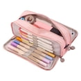 thumbnail image 1 of Canvas Pencil Pouch,Pencil Pouch With 3 Pure Color Pen Bag Handheld Pen Bag Unrivaled Performance, 1 of 8